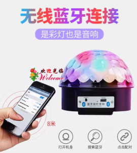 WE 3198* = 蓝牙音响七彩灯闪光投影灯 Bluetooth speaker colorful light flash projector lamp