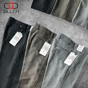 DILLCA Celana Kantor Slimfit Panjang Pria Polos Bahan Woll Model Slim-fit Kualitas Import Big Size