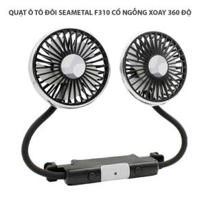 Quạt đôi cổ ngỗng gắn sau ghế cho ô tô Dual-Fan F310 mặt lạnh hàng chính hãng | 3 cấp độ gió xoay 360° sạc Type-C | #1 sản phẩm bán chạy VN Market