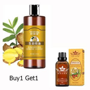 (100ML & 30ml) Ginger Essential Oil Ginger miracle oil 100% original Slimming Lymphatic Drainage Detoxification Ginger Oil