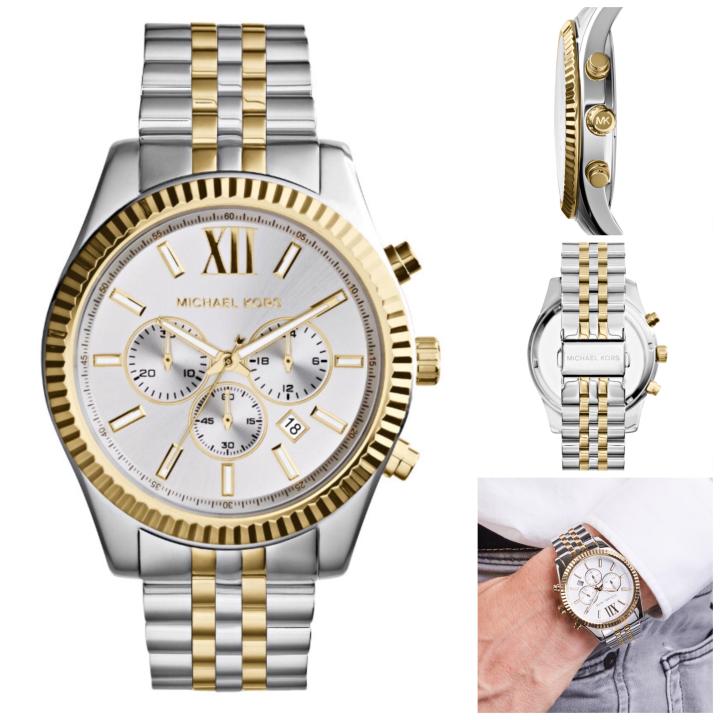 Mens michael kors sale lexington chronograph watch mk8344