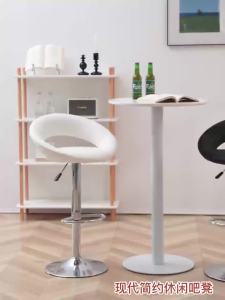 Balcony Table High Bar Table Bar Counter Table Balcony Table Long Table Bar Table And Chair Set Nordic Bar Stool with Adjustable Height and Swivel for Home Use