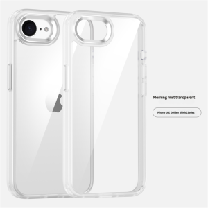 Luxury Metal Frame Case For iPhone 17 Air 16E 16 15 14 11 13 12 Pro Max Plus Mini Transparent Acrylic Shockproof Bumper Cover