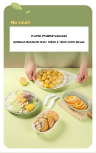 Tudung Saji Sekali Pakai Food Wrap Plastik 10 pcs Ukuran Diameter 35cm Disposal Food Cap