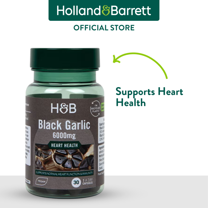 Holland & Barrett Black Garlic 6000mg 30 Capsules