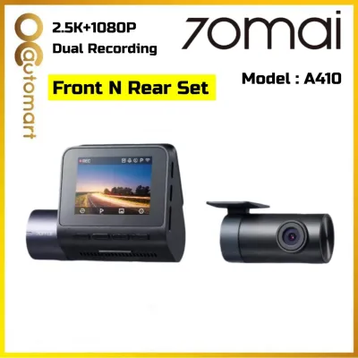 70mai A410 Car Recorder Dash Cam 2.5K+1080P Dual Dash Camera with HDR Night Vision