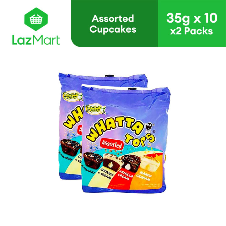 Lemon Square Whatta Tops Assorted 35g x 10 - Pack of 2
