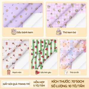 Giấy Gói Quà Sinh Nhật In Họa Tiết Hoạt Hình – Trang Trí Hộp Quà Handmade Trang Trí Giáng Sinh Quà Tặng Bạn Bè