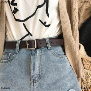 [COD] ZNPNXN PU Leather Belt For Women Square Buckle Pin Buckle Jeans Belt Ladies Vintage Strap Female Waistband