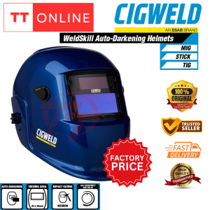 CIGWELD Weldskill Auto Darkening Helmet (Blue) Auto Darkenin Topi Welding Qualiti (Direct Import from Australia)
