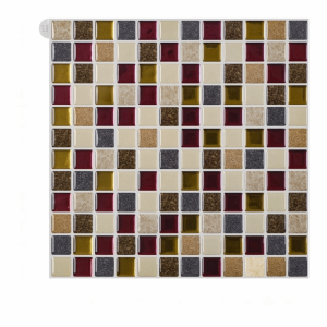 ALLLUCK Waterproof Wall Tile Stickers Self-Adhesive 3D Mosaic Pattern Kitchen Backsplash Tiles Modern Ceramic Look Brick Wall Stickers Kitchen Wall Decoration