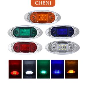 [COD] CHENJ ไฟสัญญาณ6LED อัตโนมัติ12V 24V 1ชิ้นไฟเลี้ยวข้างรถบรรทุกโคมไฟอเนกประสงค์กันน้ำกว้าง