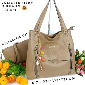 Juliette Tas Wanita Batam Impor Selempang Shoulder Bag Bahu Kerja Kulit Sintetis Totebag 1189