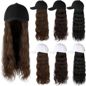 RETAO สีม่วงสีม่วง ฤดูร้อนฤดูร้อนฤดูร้อน ปรับได้ปรับได้ คลื่นน้ำคลื่น สีน้ำตาลสีน้ำตาลเข้ม ธรรมชาติตามธรรมชาติ สาวๆ สำหรับผู้หญิง อุปกรณ์เสริมผม ไฟเบอร์ทนความร้อน หมวกเบสบอลวิกผมหยิก วิกผมสังเคราะห์หยักยาว หมวกเบสบอลสีดำสีขาว