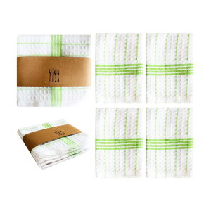 4Pack Soft Absorbent Kitchen Towels Quick Drying Cotton Dishcloths For Washing Dishes Scrubbing Surfaces Multipurpose