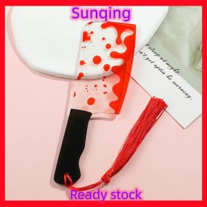 SQ Stationery [Flash Sale] 1Pcs Creative Horror Themed Series Clear Acrylic Tassel Bookmark Gifts