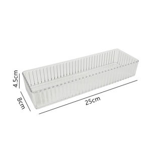 Acrylic Drawer Organizer Tray Partition Box Transparent Desktop Classification Cupboard Built-in Dresser Makeup Lipstick