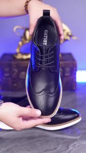 Brock carved leather shoes business trip Derby shoes 2026 spring collection mens casual business shoes office shoes for men plus size 462026.