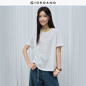 Giordano Women Women Round Neck T-Shirt Free Shipping 18326708