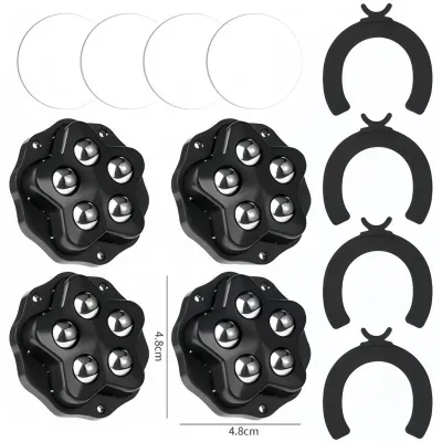 Tự Dính Mini Xoay Bánh Xe Đa Năng Xoay Bánh Xe Cho Đồ Nội Thất Hộp Bảo Quản Lăn Tủ