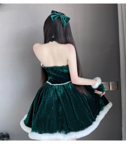 U Gonna S Christmas Sleepwear for Women Dress Red Sleeveless Push Up Lingerie Nightwear Fashion 2025 New Design Elastic Party Christmas Gift Green