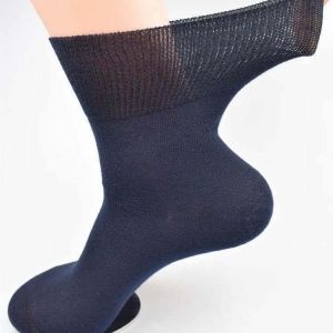 5Pairs Men Loose Solid Color Cotton Sports Deodorant Big Size Socks