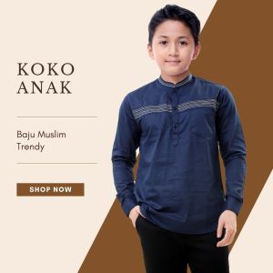 Baju Koko Anak Muslim Laki-Laki – Model Bordir Kekinian Bahan Katun Adem Nyaman Dipakai