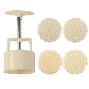LIFE SHOPS 3D Moon Cake Mold Flower Shaped Creative Cookie Stamp Mold Pastry Making Tools Hand-pressed Mid-Autumn Festival Supplise Mid-Autumn Festival
