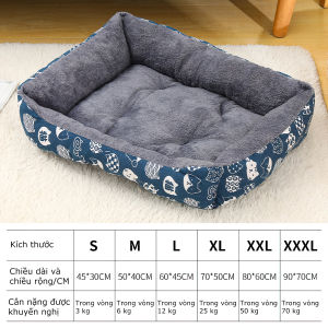 Đệm ấm cho chó mèo lót lông có thể dùng với thảm mùa hè. Nệm chữ nhật cho thú cưng chống xê dịch