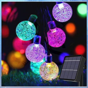 20L/30L/50L Solar LED  String Lights Outdoor  Crystal Globe Lights Waterproof Solar Garden Decor