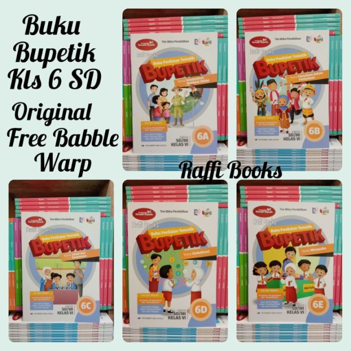 Buku Bupetik 6A 6B 6C 6D 6E Kelas 6 SD/Mi K13 Revisi Erlangga | Lazada ...