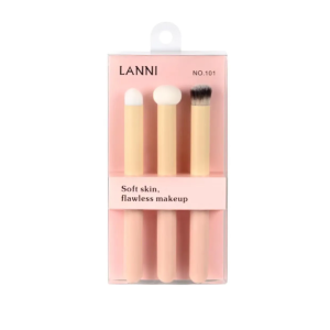 MAXTEN 3PCS Concealer Blending Brush Set Soft Bristle Makeup Brushes for Foundation Powder Cream Cosmetics