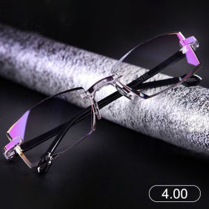 🔥Reading Glasses Anti Blue Light Eyeglasses Far and Near Frameless Dual Use Reading Glasses Men LovelylifeFu👍