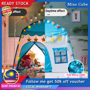khemah Baby Play Teepee Oversized Tent Indoor Outdoor Princess Tent Princess Toys Kids Playhouse Baby Girl Toy Palace Castle Children Indoor Play Tent Foldable Pop Up children Play Tent House Best Gift For Kid 帐篷 玩具屋 Free Light (Ready Stock in KL)