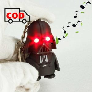 Gantungan Kunci Karakter LED dengan Suara Unik Lucu Keren Praktis Keychain Organizer Holder