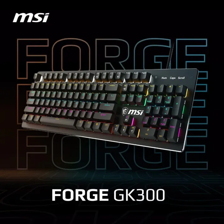 MSI FORGE GK300 BLUE SWITCHES Wired Mechanical RGB Gaming Keyboard
