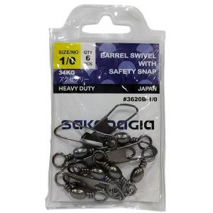 SAKANAGIA BARREL SWIVEL WITH SAFETY SNAP (3620B)