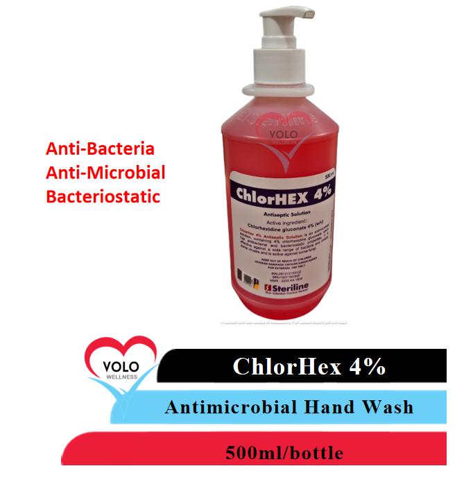 Chlorhex 4%, Antiseptic Chlorhexidine Solution Hand Wash (500ml/1000ml ...