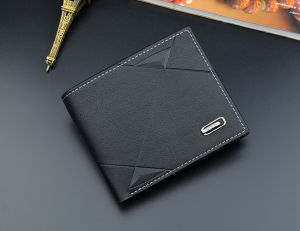 Men Short Wallet PU Leather Large Capacity Card Holder Zip Pocket Business Clutch Dompet Lelaki