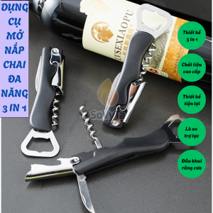 Dụng cụ mở bia và rượu chuyên dụng cho nhà hàng -Khui rượu vang chuyên nghiệp -Dụng cụ mở nắp chai đa năng tay cầm nhựa cao cấp