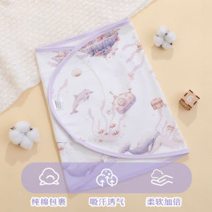 Newborn Anti-startling Sleeping Bag Pure Cotton Baby Swaddle Wrapped Velcro Burp Towel 35*80CM