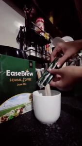 EaseBrew Herbal Coffee Original for Immune System Support Heart & Sugar Health 10 Sachets = 180g