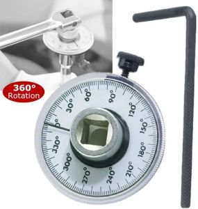 เกจตั้งองศา เกจวัดแรงบิดแบบองศา 1-2” 1/2 นิ้วแรงบิดประแจมุมเครื่องมือวัด 360 ° ปรับ 1/2 "ไดรฟ์แรงบิดเมตรชุดประแจ professional เครื่องมือวัด