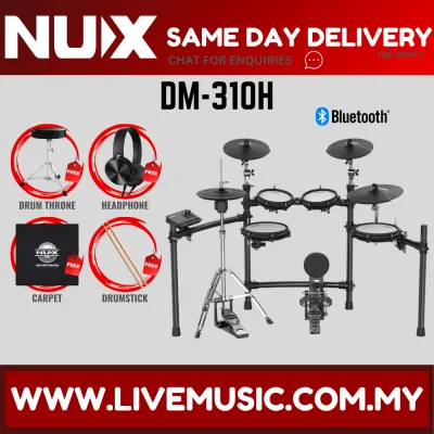 Nux DM-310H Full Set Digital Electronic Drum with Bluetooth and Dual Mesh Head ( DM310 DM 310 DM310H )