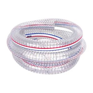 PVC Transparent Steel Wire Reinforced Hose High Temperature Resistant Oil Resistant Anti-Freezing Acid and Alkali Resistant High Pressure Hose Can Be Ordered