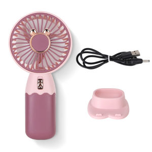 Handheld Small Fan Portable USB Charging Desktop Mini Electric Fan with Mobile Phone Holder