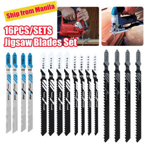 16PCS Steel Jigsaw Blade Set Wood Metal Fast Cutting Reciprocating Fitting Curve Saw Blade with T-Handle