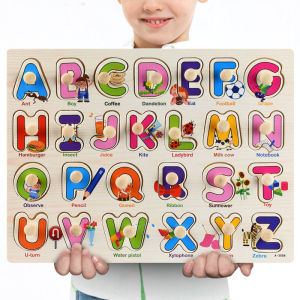 Montessori Letter Numbers Educational wooden Puzzle Cognition Board Toys Alphabet Numbers Animals Shapes Educational Puzzle Game For Kids Toys Puzzle Learning Wooden Board