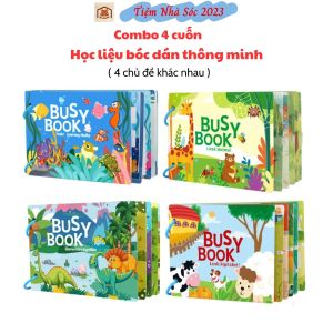 Combo 4 cuốn bóc dán thông minh Busy Book Montessori Giáo cụ học Tiếng Anh cho bé - Tiệm Nhà Sóc 2023