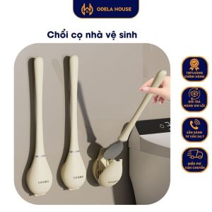 Chổi cọ nhà vệ sinh chổi cọ bồn cầu silicon thiết kế gắn tường đóng mở tự động làm sạch mọi ngóc ngách Odela House